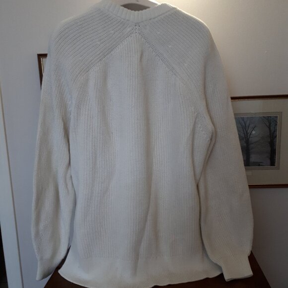 Calvin Klein Sweater - Ivory with black logo, Oversized - Picture 2 of 7